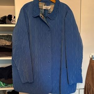 Women's Blue Quilted Puffer Jacket